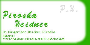 piroska weidner business card